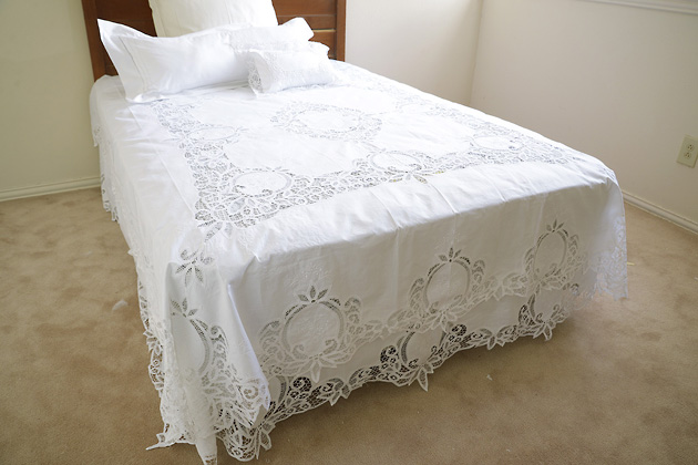 Battenburg lace pillow outlet shams